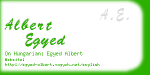 albert egyed business card